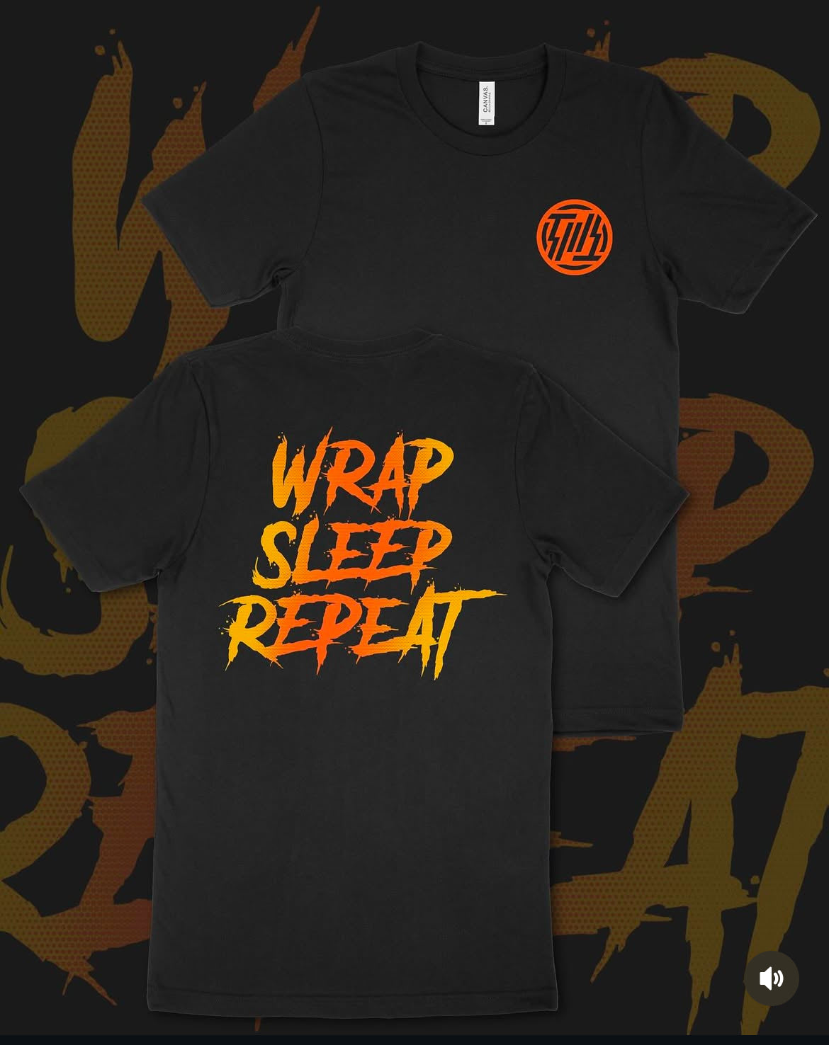 New Wrap Sleep Repeat Fade Tee